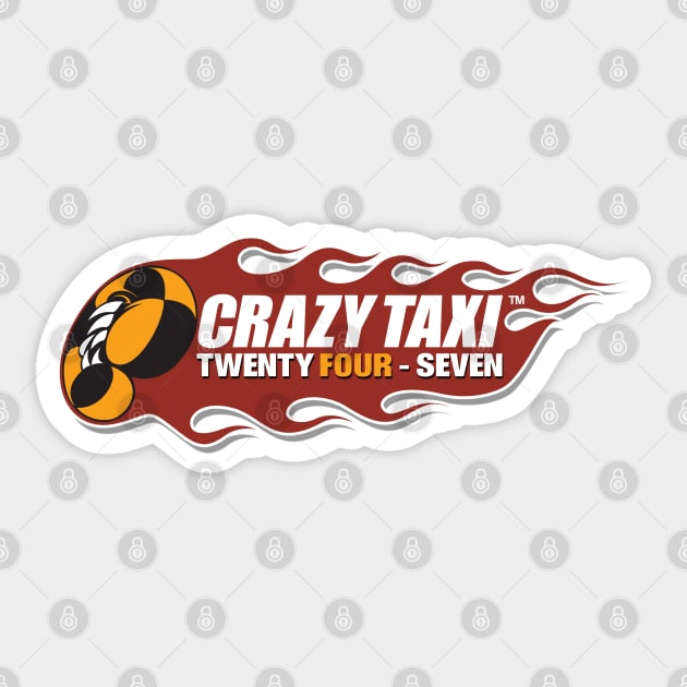 Crazy Taxi Twenty Four - Seven Logo Sticker by ParaholiX